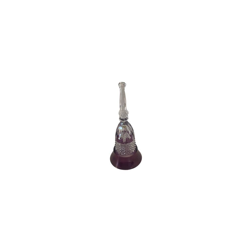 VTG House of Global Amethyst Cut to Clear Lead Crystal Dinner Bell West Germany